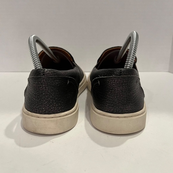 Frye Ivy Dark Pewter Textured Leather Slip-On Sneakers Size 8M - Picture 9 of 13